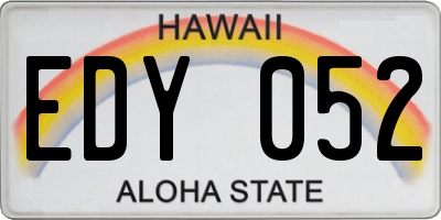 HI license plate EDY052
