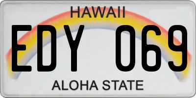 HI license plate EDY069