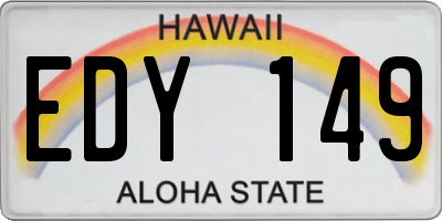 HI license plate EDY149