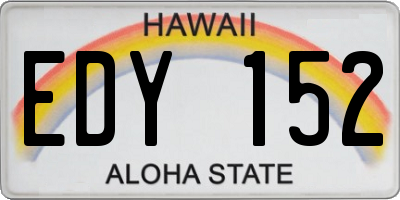 HI license plate EDY152