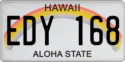 HI license plate EDY168