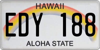 HI license plate EDY188
