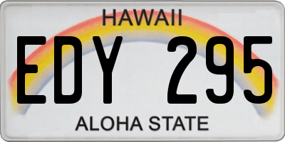 HI license plate EDY295