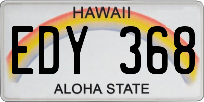 HI license plate EDY368