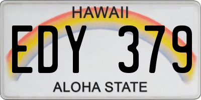 HI license plate EDY379