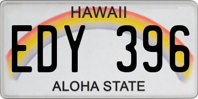 HI license plate EDY396