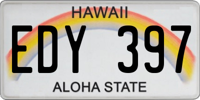 HI license plate EDY397