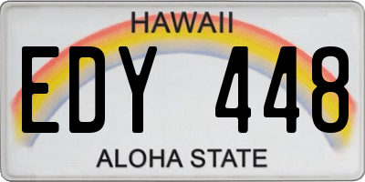 HI license plate EDY448
