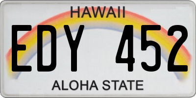 HI license plate EDY452