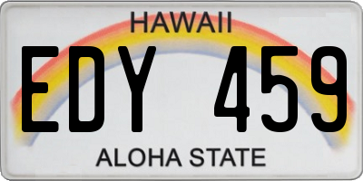 HI license plate EDY459