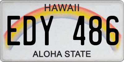 HI license plate EDY486