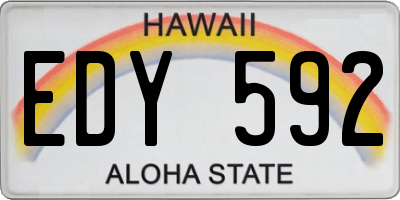 HI license plate EDY592