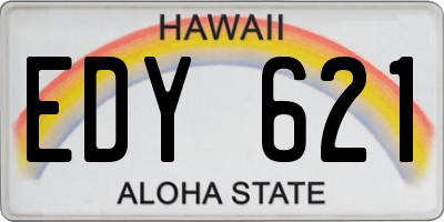 HI license plate EDY621