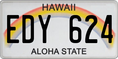 HI license plate EDY624