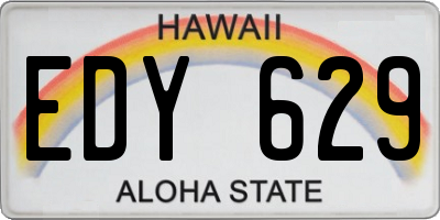 HI license plate EDY629
