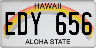 HI license plate EDY656