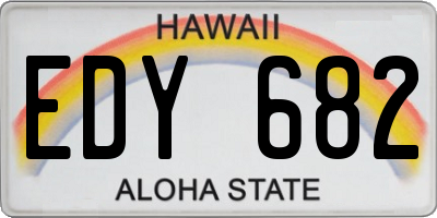 HI license plate EDY682