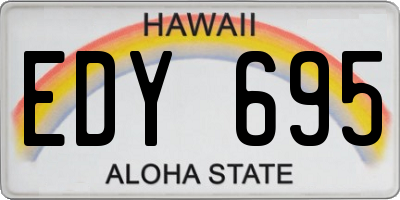 HI license plate EDY695