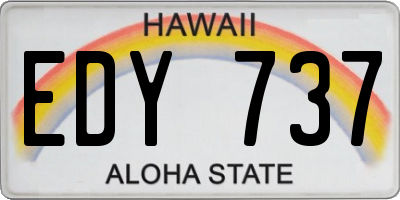 HI license plate EDY737