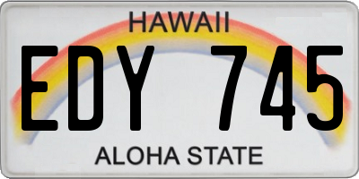 HI license plate EDY745