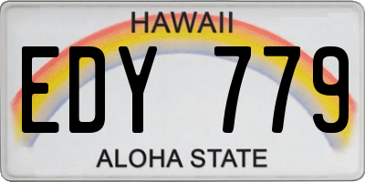 HI license plate EDY779