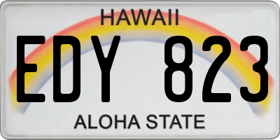 HI license plate EDY823