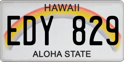 HI license plate EDY829