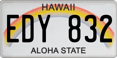 HI license plate EDY832