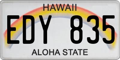 HI license plate EDY835