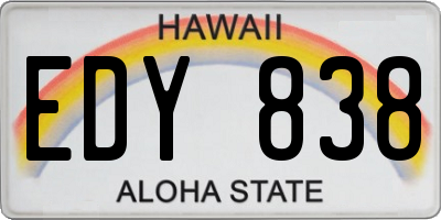 HI license plate EDY838