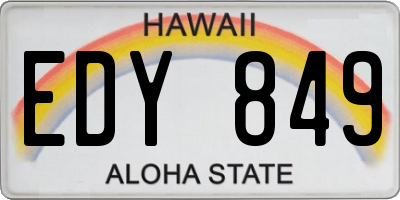 HI license plate EDY849