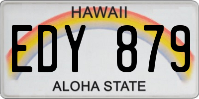 HI license plate EDY879