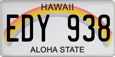 HI license plate EDY938