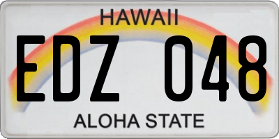 HI license plate EDZ048