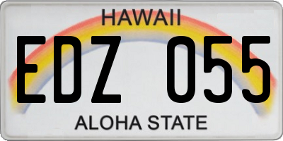 HI license plate EDZ055
