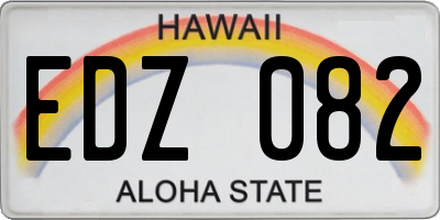 HI license plate EDZ082