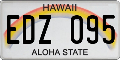 HI license plate EDZ095