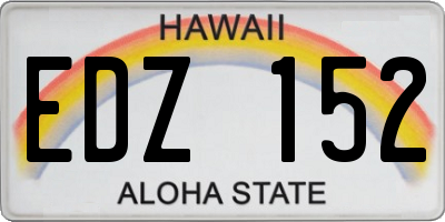 HI license plate EDZ152