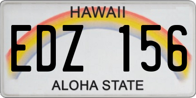 HI license plate EDZ156
