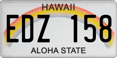 HI license plate EDZ158