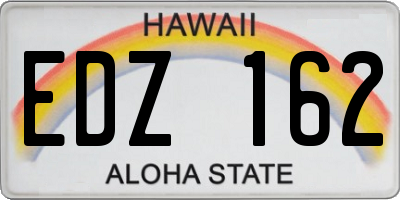 HI license plate EDZ162
