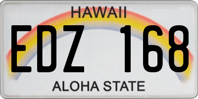 HI license plate EDZ168