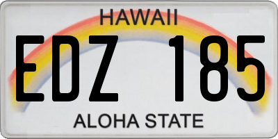 HI license plate EDZ185