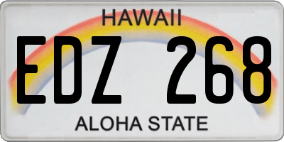 HI license plate EDZ268