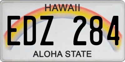 HI license plate EDZ284