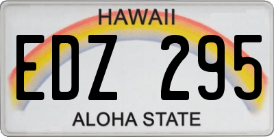 HI license plate EDZ295