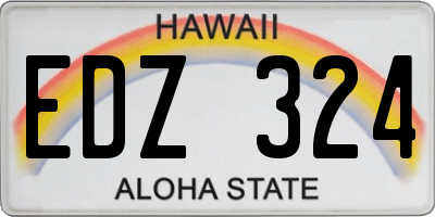 HI license plate EDZ324