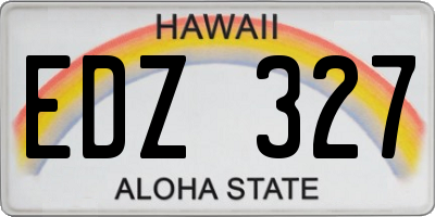 HI license plate EDZ327