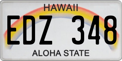 HI license plate EDZ348