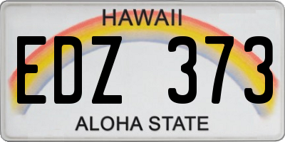 HI license plate EDZ373